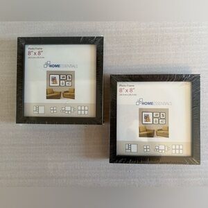 Pair of New 8” X 8” Black Photo Frames